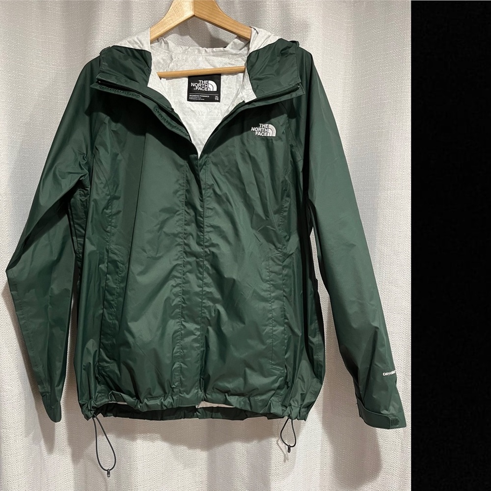 Green North Face Rain Jacket